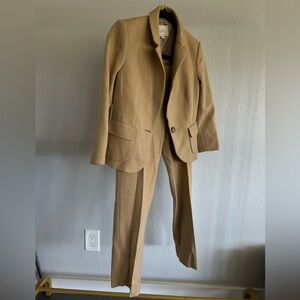 Anne Taylor Tan Blazer and Pants Suit Set